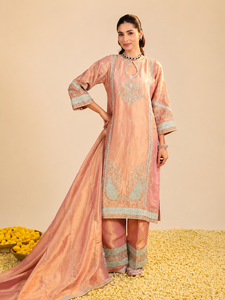 Conjunto de Kurta Rosa de Algodón y Rayón Lamhe, Corte en A, Transpirable - Product Image 2