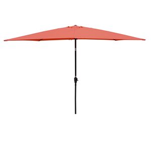 Ombrellone da Esterno Impermeabile 6x9 piedi con Manovella e Pulsante di Inclinazione per Giardino, Cortile, Piscina e Nuoto - Product Image 3