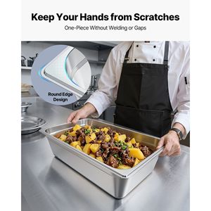 1 confezione da tavola a grandezza naturale in acciaio inossidabile vaschetta a vapore da 6 pollici in profondità ristorante Anti-marmellata Hotel per ristorazione a Buffet casa a prova di ruggine - Product Image 5