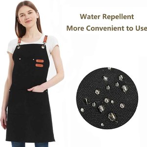 ผ้ากันเปื้อนครัวผ้าแคนวาสแบบกำหนดเอง กันน้ำ ผ้ากันเปื้อนเชฟ สายปรับได้ ผ้ากันเปื้อนทำอาหาร มีกระเป๋า จำหน่ายจำนวนมาก - Product Image 4