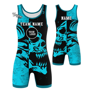 Wrestling Singlets Full Sublimation Stretch Feature Spandex/Polyester 220g Lightweight Men's Adult Wholesale <b>Professional</b> - Product Image 1