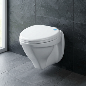 Modern Luxurious Square Wall Hung Toilet <b>Ceramic</b> WC <b>Pan</b> With Dual Flush Concealed Cistern Bathroom Ware - Product Image 3