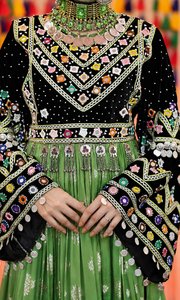 OEM ODM Afghan Kuchi Party Latest Afghani <b>Dress</b> Women Heavy Embroidery Wedding Party Wear & Casual <b>Dresses</b> A-Line Loose Fit - Product Image 5