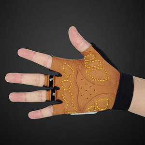 Gants mi-doigts en cuir PU imperméable WEST BIKING pour l'été, la course en montagne, le vélo, la moto, les sports, l'utilisation sur vélo - Product Image 3
