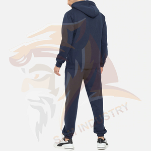 Ensemble de survêtements d'hiver à capuche pour hommes, style streetwear, haute qualité, 100 % coton, avec cordon de serrage, vente en gros pour adultes - Product Image 3