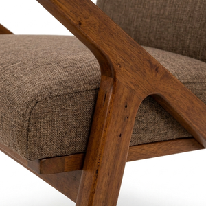 Sillón de Jardín de Estilo Mid-Century, Estructura de Teca Sólida para Exteriores, Cómodo Sillón Tapizado con Relleno de Espuma - Product Image 3