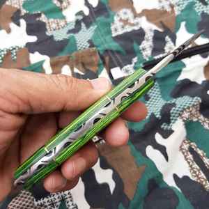 มีดล่าสัตว์เหล็กดามัสกัสคุณภาพสูง งานแฮนด์เมดสั่งทำพิเศษ ด้ามไม้ ขนาด 4 นิ้ว ขายดี - Product Image 3