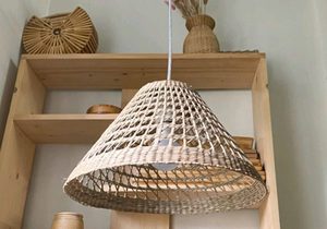 High Quality Modern Seagrass Rattan Bamboo Handwoven Customizable Chandelier Lampshade for Home Cafe Decor - Product Image 6