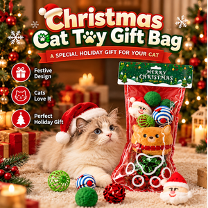 Christmas Cat <b>Toy</b> Gift Set 9 Piece Interactive <b>Pet</b> <b>Toy</b> Pack Holiday Plush Teaser <b>Toys</b> for Indoor Cats - Product Image 1