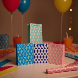 ILAN Gift Bag 26x32x10cm Diamond <b>Pattern</b> Party Favor Bag - Product Image 3