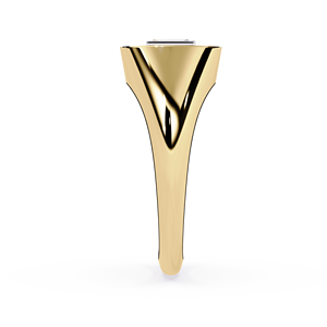Bague en diamant naturel, taille émeraude unique, or massif 18 carats, diamant naturel taille baguette 0,13 carat, bague pour femme, certifiée IGI. - Product Image 4