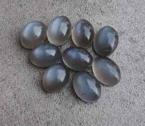 Piedra preciosa de piedra lunar gris, cabujón ovalado con parte trasera plana, piedra suelta para fabricación de joyas, suministros de artesanía, coleccionable - Product Image 6