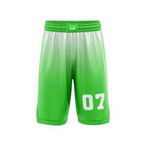 Shorts de basketball personnalisés imprimés, antibactériens, écologiques, 100% polyester, respirants, séchage rapide, fermeture à cordon, logo personnalisé - Product Image 4