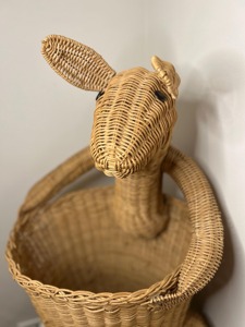 Panier kangourou en osier fait main, paniers de rangement, panier à bouteilles avec poignée, moderne et multifonctionnel - Product Image 4