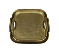Plateau de service en aluminium de luxe, construction rectangulaire élégante pour un service raffiné