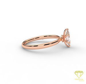 Marquise Cut Moissanite Diamond Engagement <b>Ring</b> Rose Gold <b>Solitaire</b> Promise <b>Ring</b> For Women Fine Jewelry Gift - Product Image 3