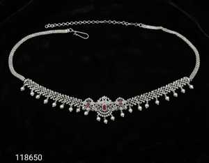 Women's Antique Gold Plated Ruby Heavy Look Temple <b>Bridal</b> Kamarbandh with Goddess Lakshmi Design Long Waist <b>Belt</b> Holiday Picks - Product Image 1