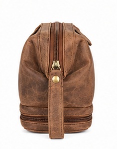 Sac de voyage vintage en cuir véritable avec compartiment à chaussures, fonction de suspension, grande capacité, poignée souple, écologique, pour cosmétiques - Product Image 3