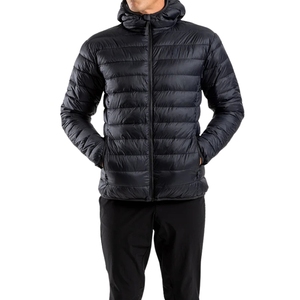 OEM Custom Men's Plus Size Winter Quilted <b>Jacket</b> Vintage Waterproof Windbreaker Zipper Hoodie Embroidered Casual Snow Wear - Product Image 2