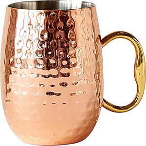 Elegante taza de cobre martillada a mano, elegante vaso para cócteles, mocktails y bebidas frías - Product Image 1