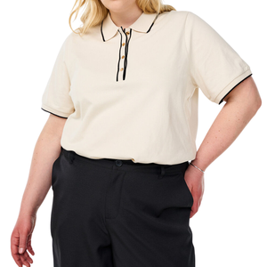 Camisa Polo de Manga Corta con 4 Botones para Mujer Talla Grande, Mayorista, Personalizable, OEM, ODM - Product Image 3