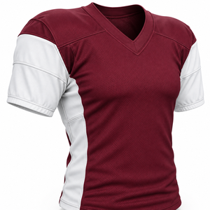 Ensemble d'uniformes de football américain 12 panneaux bordeaux et blanc avec rembourrage et panneaux latéraux intégrés - Product Image 6