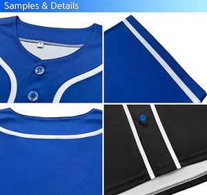 High Quality Factory Customized Logo T-shirt Street Wear Man Baseball Jersey - Product Image 4