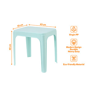 Modern <b>Square</b> Coffee <b>Table</b> Durable Lightweight Virgin PP Plastic Eco-Friendly Stackable Indoor/Outdoor Use for <b>Kitchen</b> Bedroom - Product Image 1