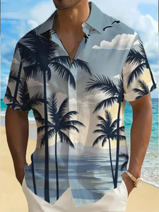 T-shirt pour homme, nouveau design, flamant rose, bière, chemise hawaïenne pour homme, rose et noir contrastés, graphique respirant, léger, chemise de vacances - Product Image 3