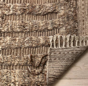 Alfombra de Estilo Boho con Nudos, Alfombra Geométrica Texturizada |   Alfombra Decorativa Moderna de Pelo Corto para Sala de Estar y Dormitorio - Product Image 1