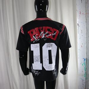 T-shirt streetwear noir, poids lourd 300 GSM, 100% coton, impression sérigraphique, tailles américaines, impression intégrale, URBAN PRODUCTIONS - Product Image 6