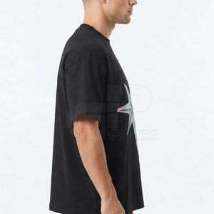 Camiseta con estampado reflectante de primera calidad para hombre, camiseta de algodón de manga corta, ropa de calle, ropa de moda ligera y cómoda para el día a día - Product Image 5