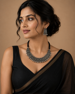 ARTS JEWELS Gold Plated Bezel Setting Trendy Lovers <b>Choker</b> Necklace Earring Set Boho Indian Women's Jewelry Gift for Anniversary - Product Image 5