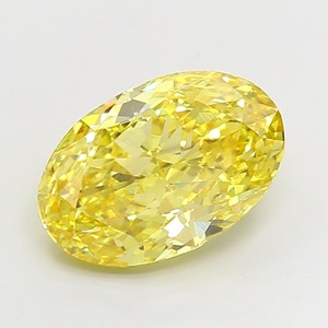 Diamant Jaune Vif Fantaisie 5,53 Carats Coupe Ovale Modifiée Polissage Excellent Clarté VVS2 Certifié CVD Cultivé en Laboratoire Pierre Précieuse Non Montée - Product Image 1