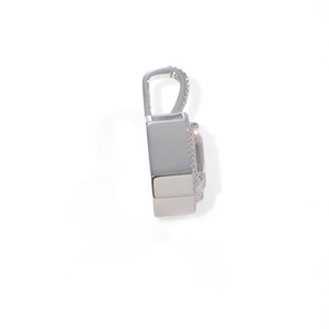 Pendientes de plata 925 con moissanita de corte esmeralda para hombre, con halo de circonitas, joyería de lujo, regalo para hombre - Product Image 6