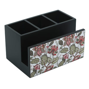 Porte-couverts en bois naturel avec design créatif autocollant en émail imprimé ensemble de couverts organisateur pour la maison hôtel restaurant utilisation FWE - Product Image 3