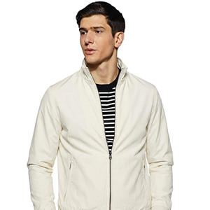 Chaqueta de Hombre Negra Cortavientos con Cierre Frontal y Cuello Alto, Prenda Exterior Casual de Otoño, Corte Regular, Exterior de Poliéster - Product Image 5