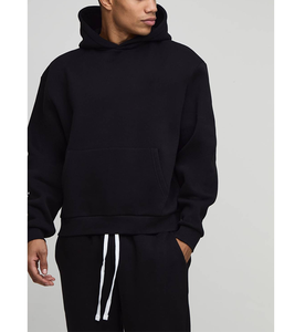 Conjunto Deportivo de Algodón Orgánico con Logotipo de Marca OEM, Sudadera con Capucha Extra Grande de Invierno, Secado Rápido, Manga Larga, Unisex, Pantalones Deportivos de Doble Cintura - Product Image 4