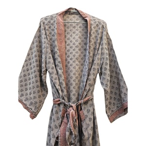 Kimono de seda al por mayor y de fabricación a precio bajo, con diferentes estampados multicolor y ropa de vestir, bata Kimono Sexy Sari de seda Vintage - Product Image 4