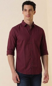 Camisa Casual de Manga Larga para Hombre Enovate, Cuello Clásico, Color Sólido, Transpirable, Tejido de Algodón, Logotipo en el Cuello Trasero, ODM - Product Image 2