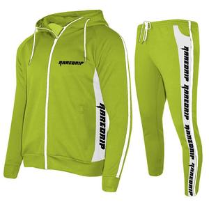 Conjunto deportivo de dos piezas para hombre, de poliéster y forro polar, para gimnasio, fitness, entrenamiento y jogging. - Product Image 3