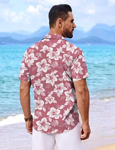 Classic <b>Beach</b> <b>Shirts</b> <b>Men</b> Summer Casual Cotton Linen Hawaiian Printed Button Down Short Sleeve Resort Vacation Holiday <b>Shirt</b> - Product Image 2