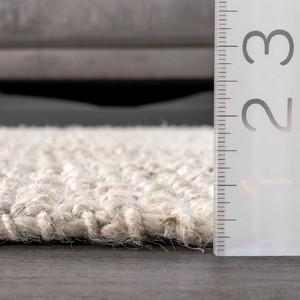Tapis moderne en jute, couleur unie, rectangulaire, tissage plat, écologique, pour salon, à poils fins et plats - Product Image 6