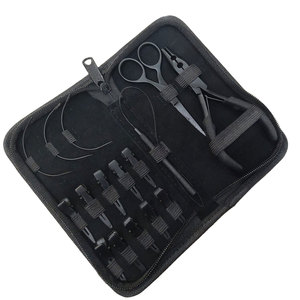 Kit de Herramientas Profesional para Extensiones de Cabello Negro Mate, Alicates de Anillo Micro Nano, Agujas Reutilizables y Duraderas para Salón de Belleza - Product Image 5