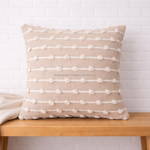 High Quality Modern Boho Style Pillowcover 16x16 Soft Lightweight Handloom Cotton Bohemian <b>Bed</b> <b>Sofa</b> Decor Pillowshams - Product Image 2