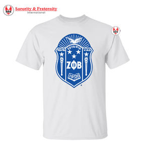 Chemises à manches courtes Zeta P Beta, t-shirts unisexes confortables et décontractés, t-shirts d'été à col ras du cou avec lettres grecques Zeta Phi Beta - Product Image 1