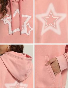 เสื้อแจ็คเก็ตฮู้ดดี้ผ้าเทอร์รี่สำหรับผู้หญิง ผ้าฝ้าย 100% ซิปหน้า กันลม อุ่นสำหรับฤดูหนาว รับสกรีนโลโก้ - Product Image 4