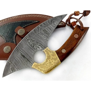 Couteau à découper en acier Damas, manche en bois, forgé à la main, ambidextre, lame de 4-5,9 pouces, style artisanal écologique, finition mate - Product Image 3