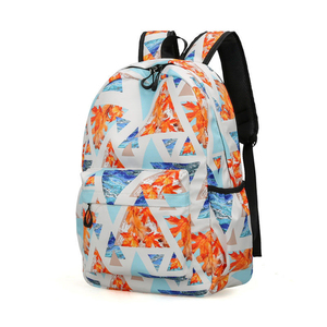 Sac à dos en polyester pour femme avec imprimé graphique coloré, fermeture éclair, sac d'école, sac de voyage mignon à motif de dessin animé, vente en gros OEM, multi-designs - Product Image 5