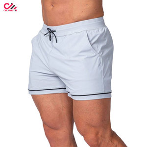Pantalones Cortos Casuales Rojos Personalizados de Color Sólido, 100% Poliéster, Secado Rápido, Cintura con Cordón, Bolsillos, Tejido de Punto, Corte Medio - Product Image 2